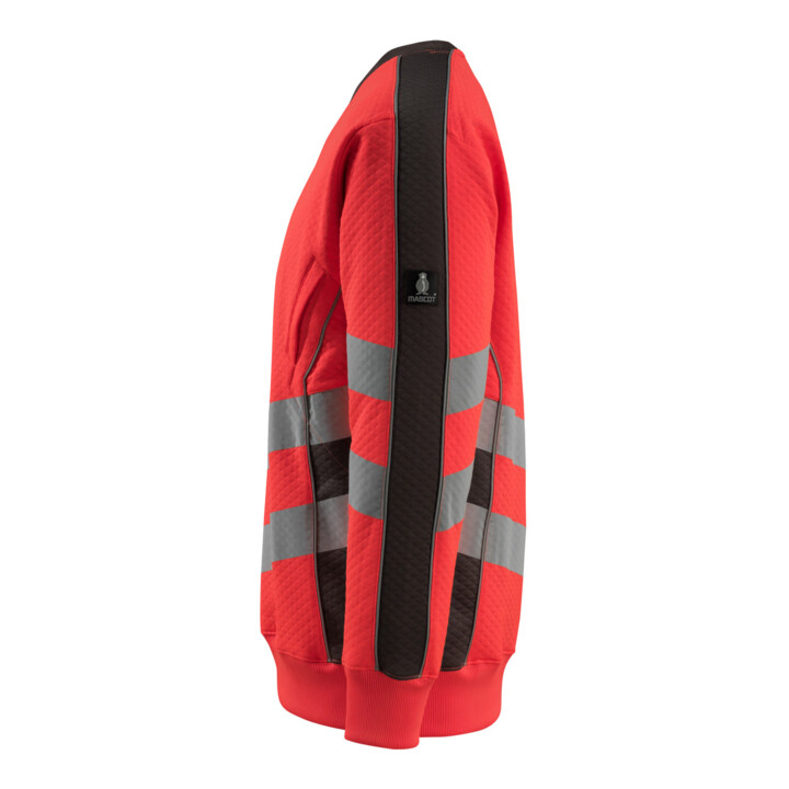 MASCOT® Sweatshirt Wigton Größe L hi-vis rot/dunkelanthrazit