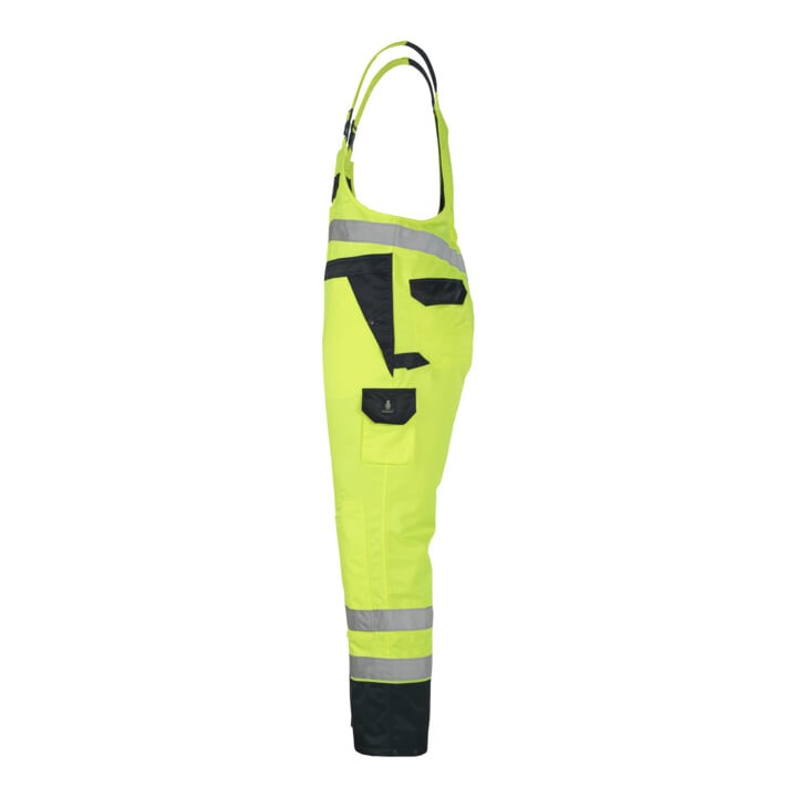 MASCOT® Überziehlatzhose Wels Größe M hi-vis gelb/marine