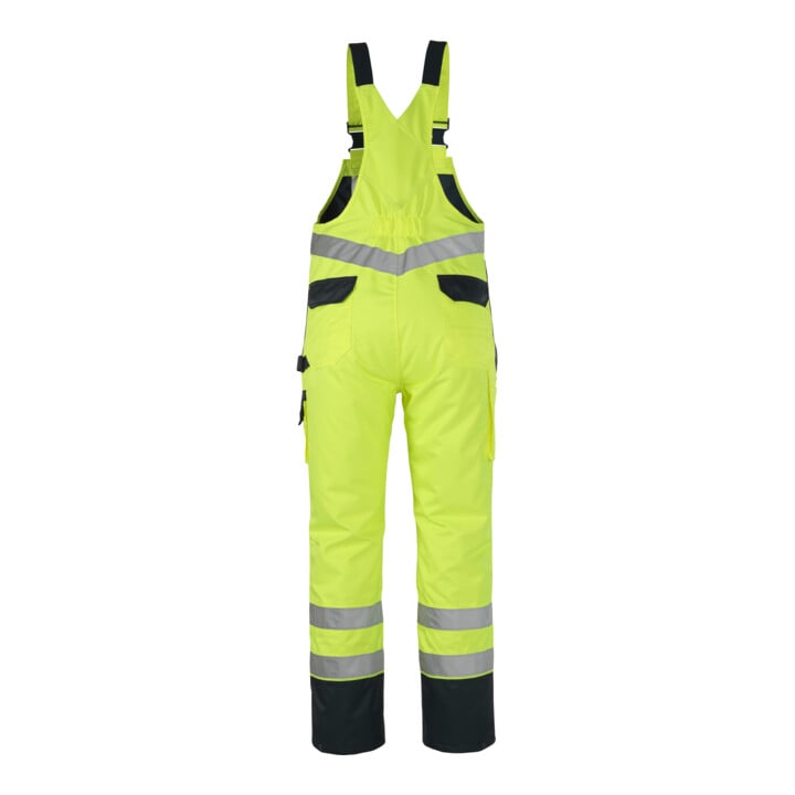 MASCOT® Überziehlatzhose Wels Größe M hi-vis gelb/marine