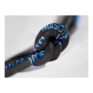 MASCOT Schnürsenkel Größe 120 schwarz/kornblau mit Logo