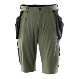 Mascot Shorts mit abnehmbaren Hängetaschen Handwerkershorts Größe C49, moosgrün