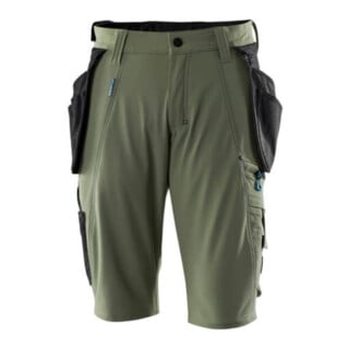 Mascot Shorts mit abnehmbaren Hängetaschen Handwerkershorts Größe C51, moosgrün