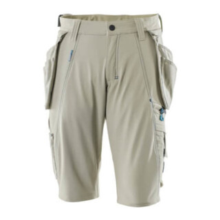 Mascot Shorts mit abnehmbaren Hängetaschen Handwerkershorts Größe C52, hellkhaki