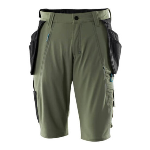 Mascot Shorts mit abnehmbaren Hängetaschen Handwerkershorts moosgrün