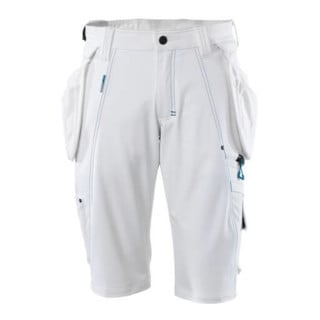 Mascot Shorts mit abnehmbaren Hängetaschen Handwerkershorts Größe C56, weiss