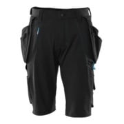 Mascot Shorts mit abnehmbaren Hängetaschen Handwerkershorts schwarz