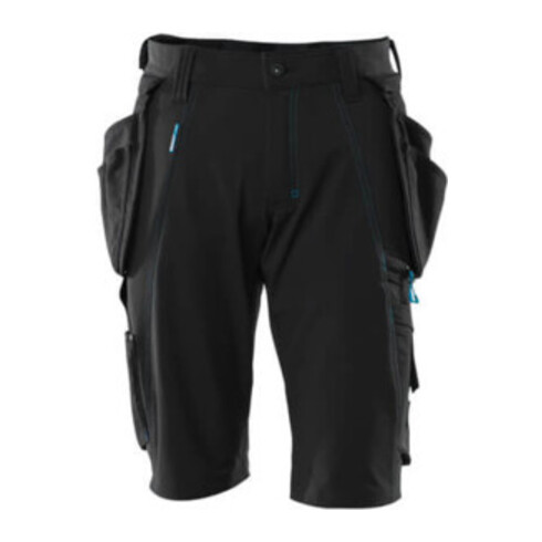 Mascot Shorts mit abnehmbaren Hängetaschen Handwerkershorts schwarz