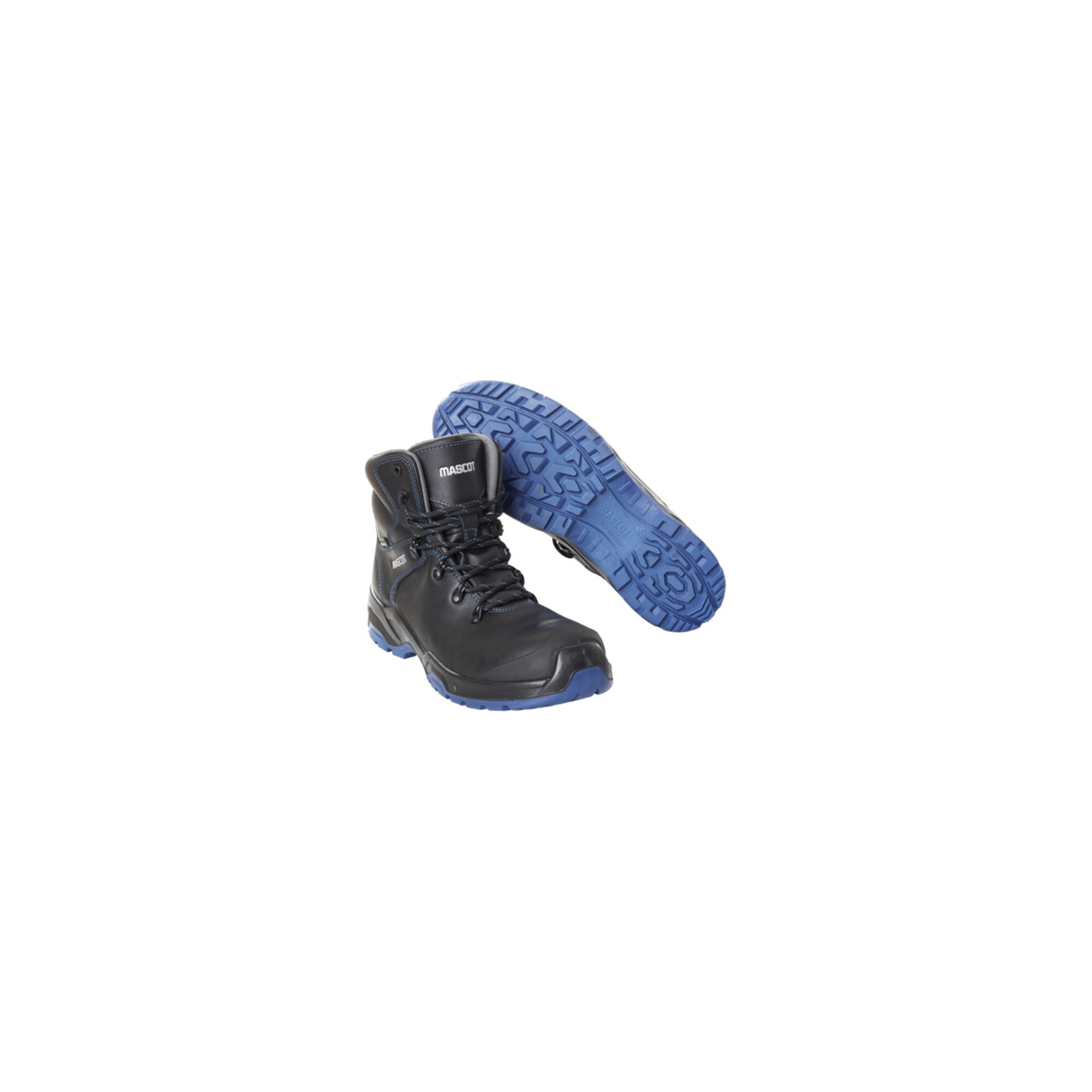 Mascot Sicherheitsstiefel S3 mit Schnürsenkel Sicherheitsstiefel S3 Sicherheitsschuhe Größe 1044, schwarz/kornblau