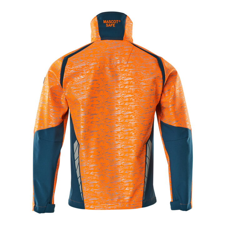 Mascot Soft Shell Jacke 2XL hi-vis orange/dunkelpetroleum Reflexeffekte