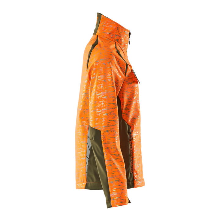 Mascot Soft Shell Jacke 2XL hi-vis orange/moosgrün Reflexeffekte