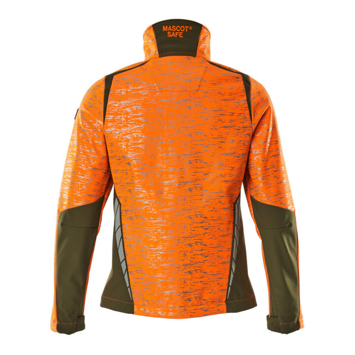 Mascot Soft Shell Jacke 3XL Reflexeffekte hi-vis orange/moosgrün