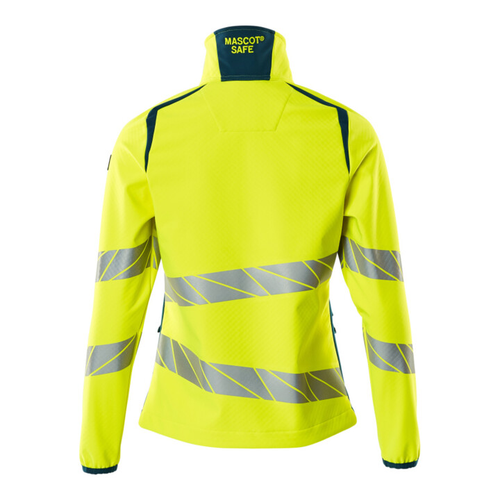 Mascot Soft Shell Jacke 4XL Damenpassform hi-vis gelb/dunkelpetroleum