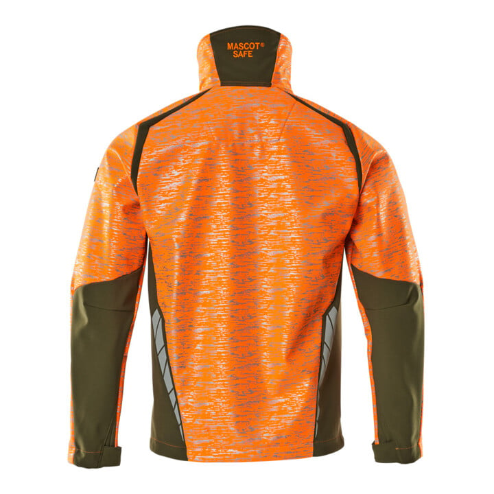 Mascot Soft Shell Jacke 4XL hi-vis orange/moosgrün Reflexeffekte