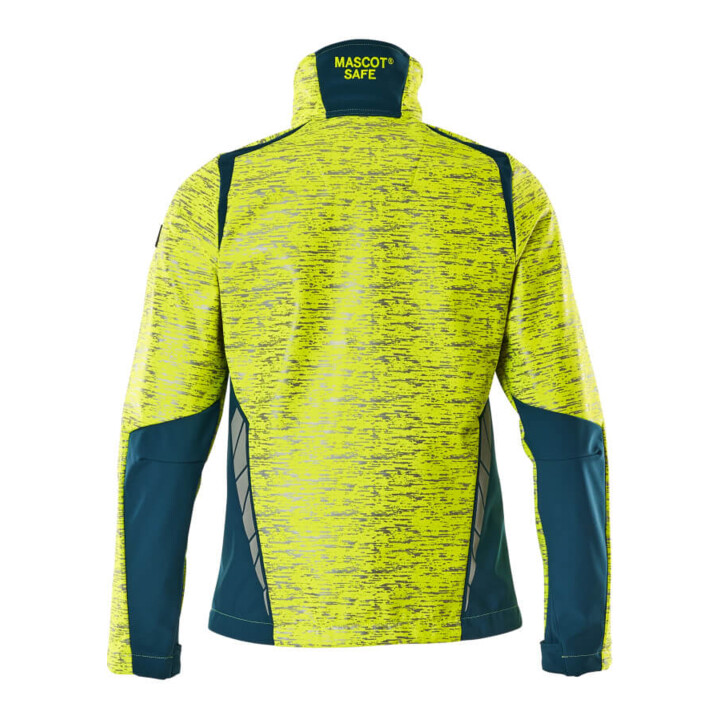 Mascot Soft Shell Jacke Damen XL hi-vis gelb/dunkelpetroleum Reflexeffekte