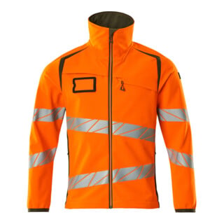 Mascot Soft Shell Jacke Größe M hi-vis orange/moosgrün