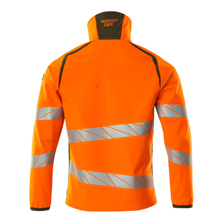 Mascot Soft Shell Jacke Größe M hi-vis orange/moosgrün