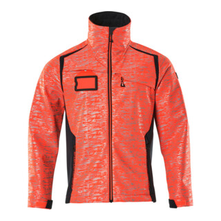 Mascot Soft Shell Jacke Hi-vis rot/schwarzblau Größe M mit Reflexeffekte