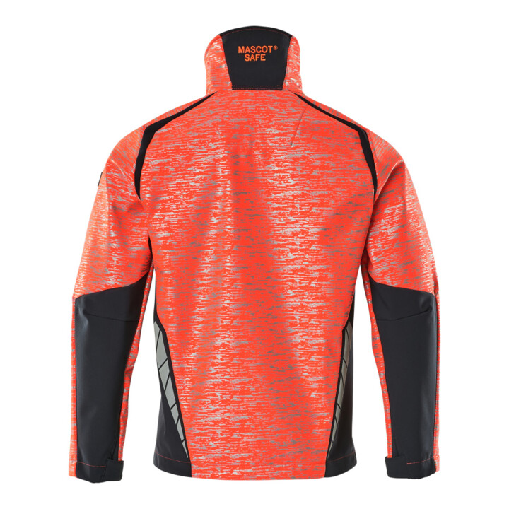Mascot Soft Shell Jacke Hi-vis rot/schwarzblau Größe S Reflexeffekte