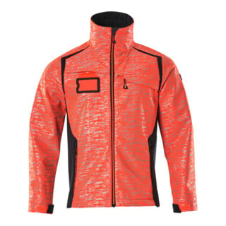 Mascot Soft Shell Jacke Hi-vis rot/schwarzblau Größe XL mit Reflexeffekte