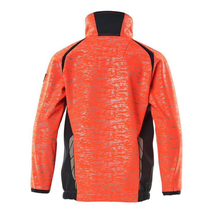 Mascot Soft Shell Jacke Kinder Größe 116 Hi-vis rot/schwarzblau Reflexeffekte