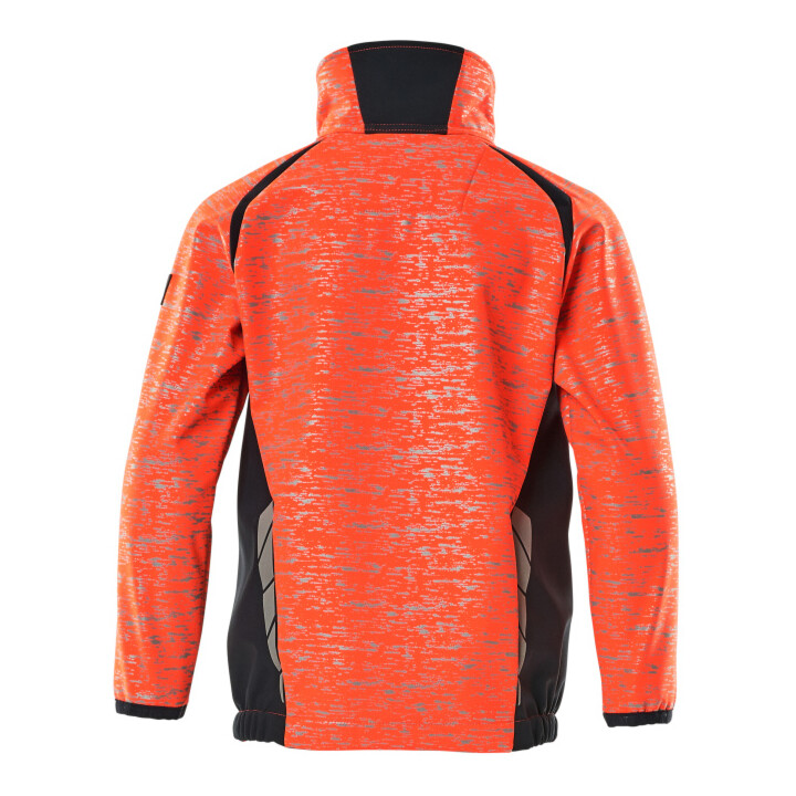 Mascot Soft Shell Jacke Kinder Größe 164 Hi-vis rot/schwarzblau Reflexeffekte