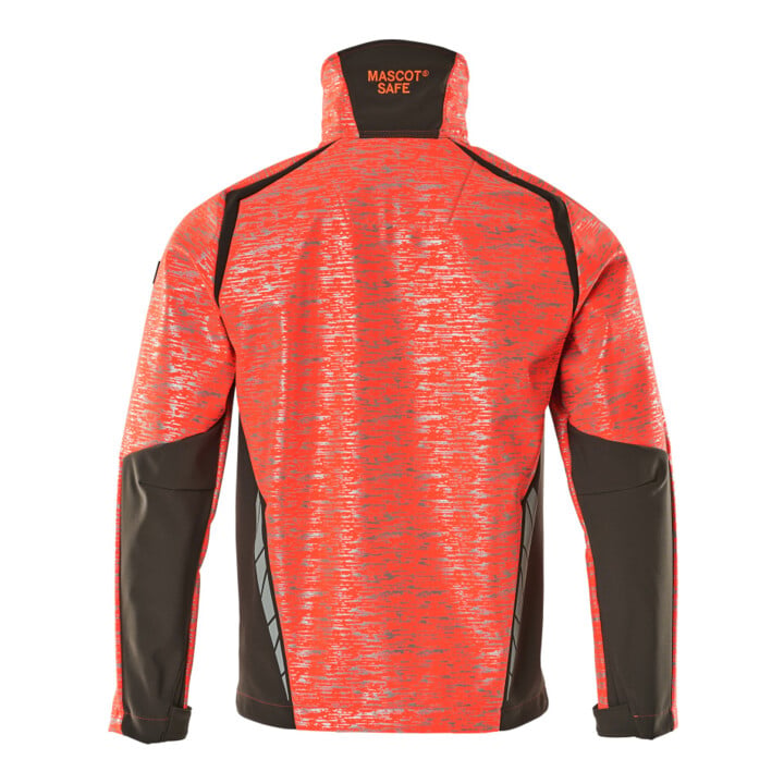 Mascot Soft Shell Jacke XL hi-vis rot/dunkelanthrazit Reflexeffekte