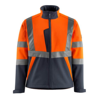 Mascot Softshelljacke Kiama orange/schwarzblau