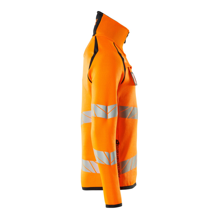 Mascot Strickpullover 3XL hi-vis orange/schwarzblau kurz Reißverschluss