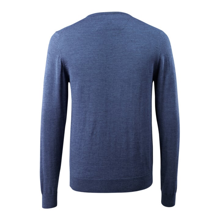 Mascot Strickpullover 4XL blau-meliert runder Halsausschnitt