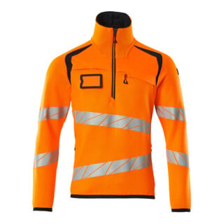 Mascot Strickpullover 5XL hi-vis orange/schwarzblau kurz Reißverschluss