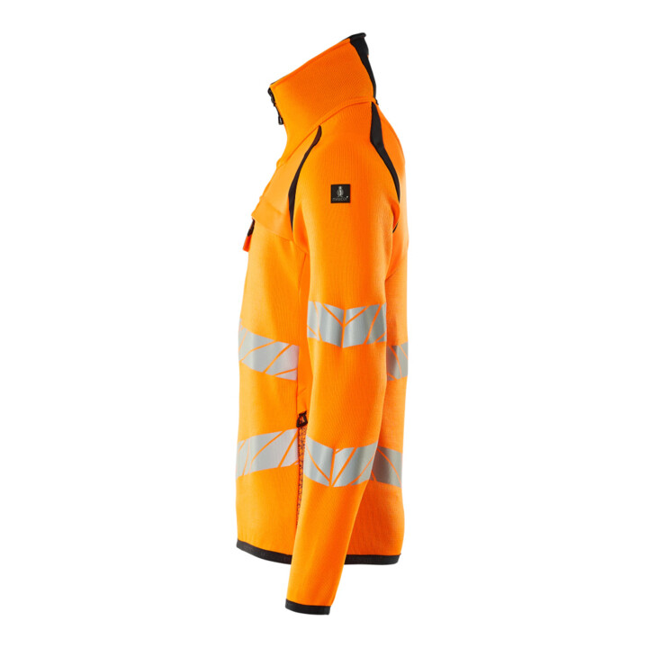 Mascot Strickpullover 5XL hi-vis orange/schwarzblau kurz Reißverschluss