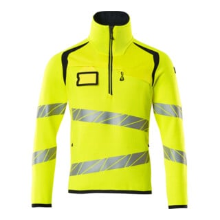 Mascot Strickpullover mit kurzem Reißverschluss Größe M hi-vis gelb/schwarzblau