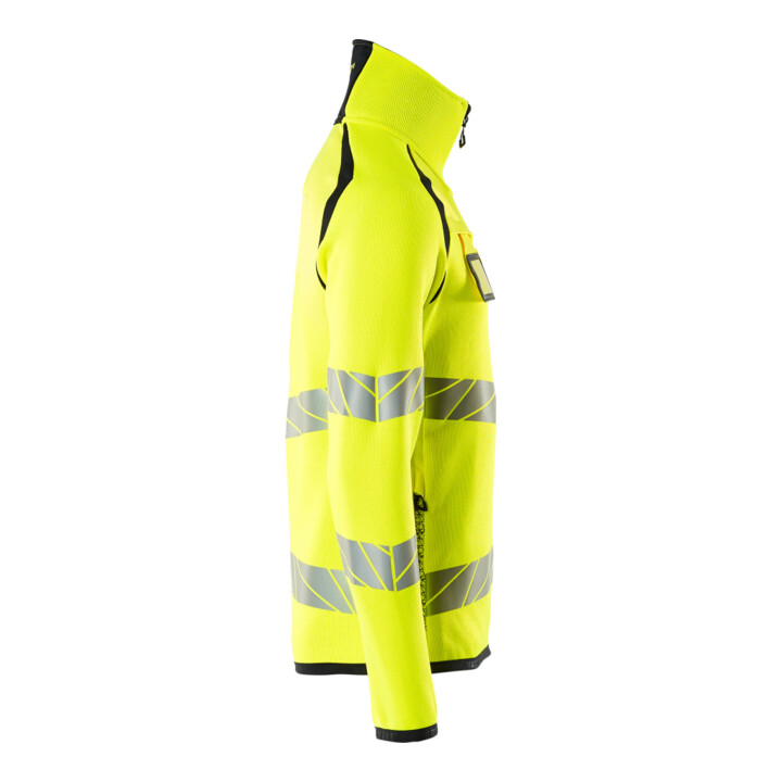 Mascot Strickpullover mit kurzem Reißverschluss Größe M hi-vis gelb/schwarzblau