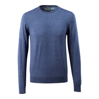 Mascot Strickpullover runder Halsausschnitt Größe XL blau-meliert