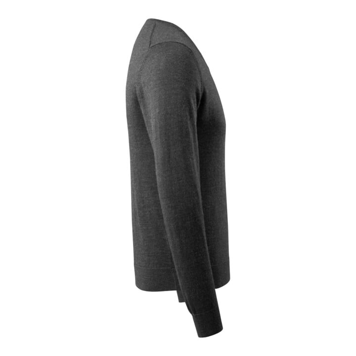 Mascot Strickpullover V-Ausschnitt Merinowolle Gr. M dunkelanthrazit/hellgrau-meliert