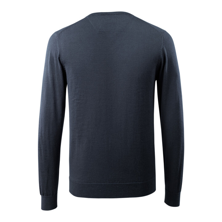Mascot Strickpullover V-Ausschnitt Merinowolle Größe L schwarzblau