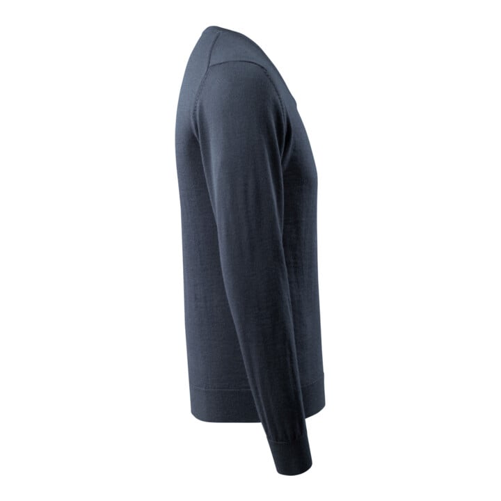 Mascot Strickpullover V-Ausschnitt Merinowolle schwarzblau Gr. M