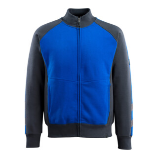 MASCOT Sweatshirt Amberg mit Reißverschluss 3XL kornblau/schwarzblau