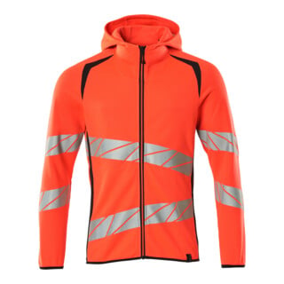 Mascot Sweatshirt mit Kapuze moderne Passform Hi-vis rot/schwarzblau Gr. M