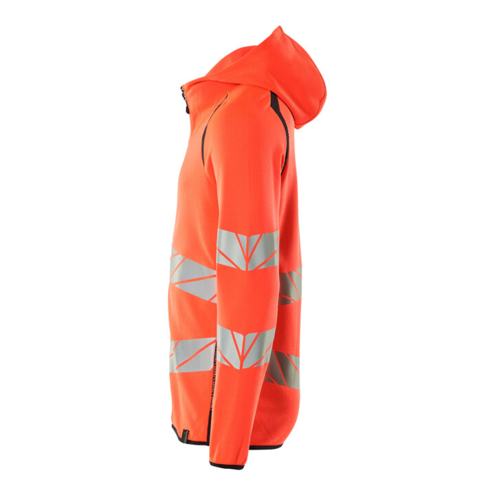 Mascot Sweatshirt mit Kapuze moderne Passform Hi-vis rot/schwarzblau Gr. M