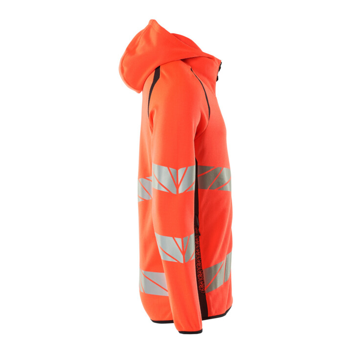 Mascot Sweatshirt mit Kapuze moderne Passform Hi-vis rot/schwarzblau Gr. M