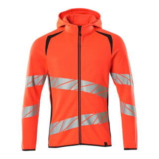 Mascot Sweatshirt mit Kapuze moderne Passform Hi-vis rot/schwarzblau Gr. S