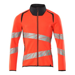 Mascot Sweatshirt mit Reißverschluss modern Fit 2XL Hi-vis rot/schwarzblau