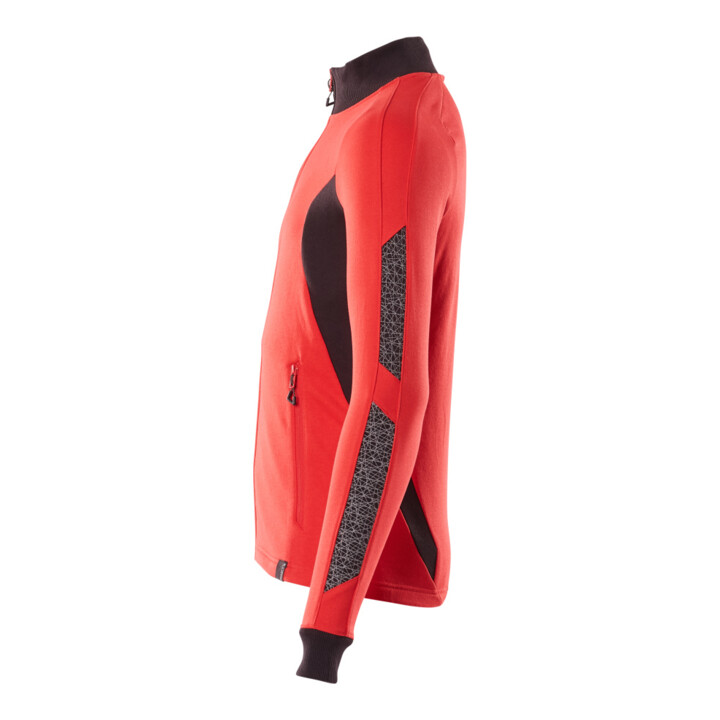 Mascot Sweatshirt mit Reißverschluss modern Fit 2XL verkehrsrot/schwarz