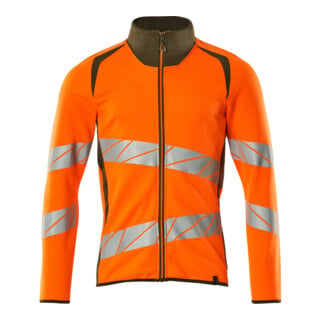 Mascot Sweatshirt mit Reißverschluss modern Fit 3XL hi-vis orange/moosgrün