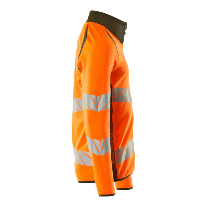 Mascot Sweatshirt mit Reißverschluss modern Fit 3XL hi-vis orange/moosgrün
