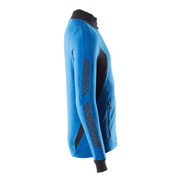 Mascot Sweatshirt mit Reißverschluss modern Fit azurblau/schwarzblau Größe S