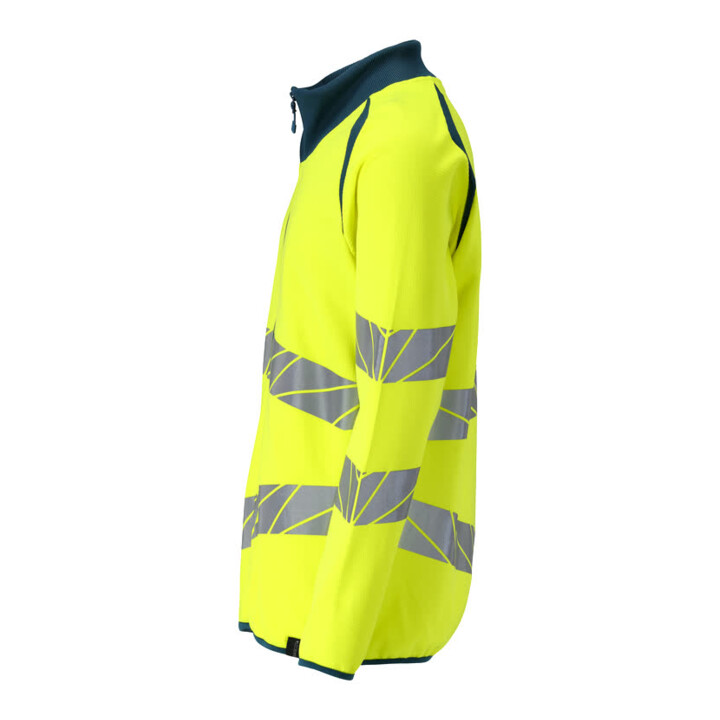 Mascot Sweatshirt mit Reißverschluss modern Fit Gr. M hi-vis gelb/dunkelpetroleum