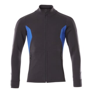 Mascot Sweatshirt mit Reißverschluss modern Fit Größe L schwarzblau/azurblau