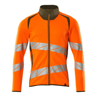 Mascot Sweatshirt mit Reißverschluss modern Fit XS hi-vis orange/moosgrün